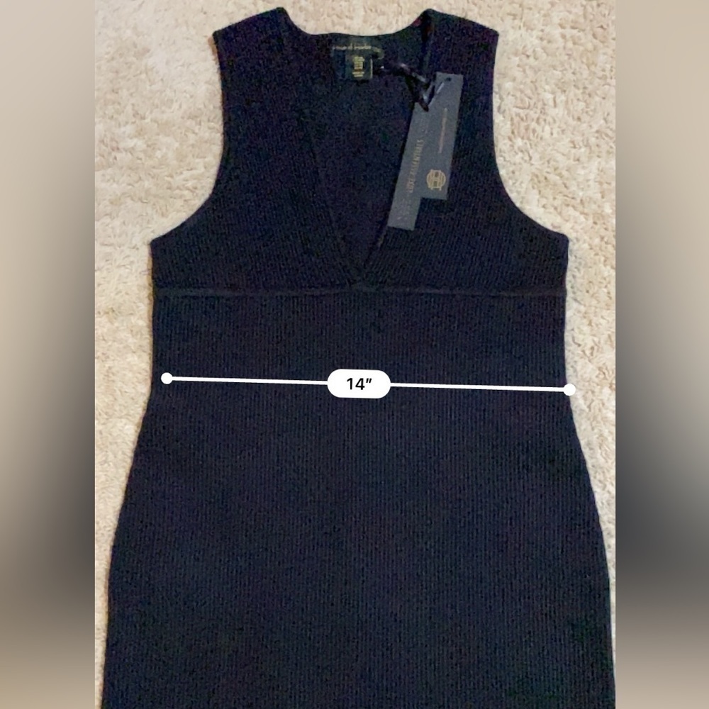 House or Harlow 1960 black knit Bodycon mini size M - Picture 6 of 10